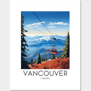 A Pop Art Travel Print of Vancouver - Canada Posters and Art